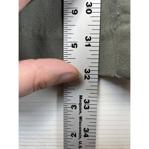 IZOD PerformX Pants Mens 36x32 Green Water Resistant Wrinkle Free Pleated Chino - Picture 6 of 14